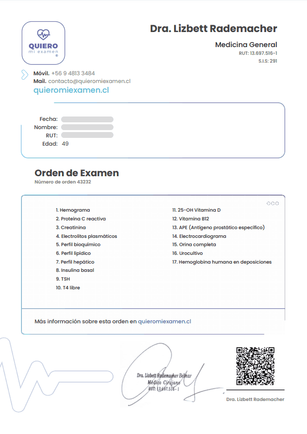 Orden de examen